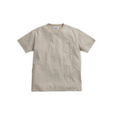 Riding High Custom LW Pocket S/S Tee R185-0101B Oatmeal – cotton pocket T-shirt made in Japan เสื้อยืดกระเป๋าหน้า
